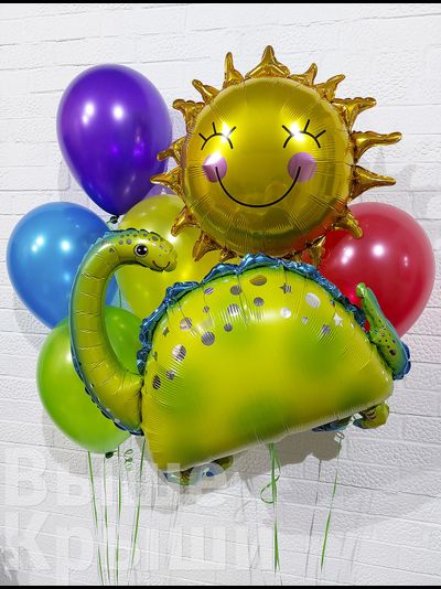 Сет "Весёлый динозаврик" (7 шариков)