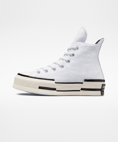 Трендовые белые Кеды Converse Chuck 70 Plus Hi на платформе A06067C