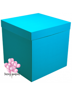 korobka-syurpriz-biryuzovaya, бирюзовая коробка сюрприз+ шары, доставка Краснодар, интернет