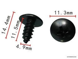 Саморез 4,9*11,5 черный 2065(цена за 100 шт)