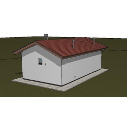 Одноэтажная баня с комнатой отдыха 38м² (S99)