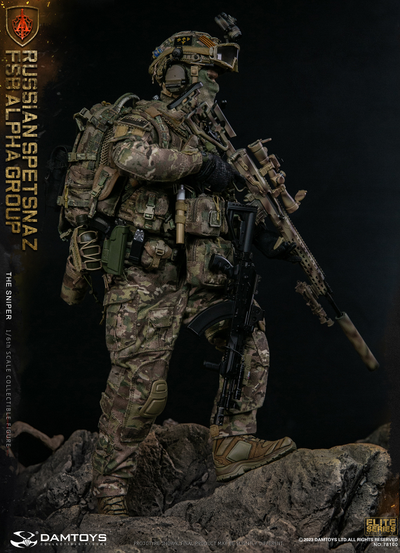 Снайпер спецназа "Альфа"  - Коллекционная ФИГУРКА 1/6 scale RUSSIAN SPETSNAZ FSB ALPHA GROUP SNIPER (78100) - DAMTOYS