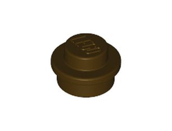 Plate, Round 1 x 1, Dark Brown (4073 6315780)