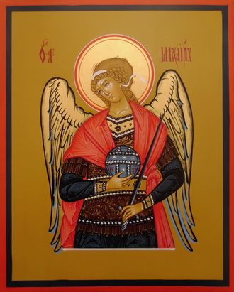 Михаил Архангел, святой Архистратиг. Рукописная икона.