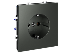 VLS040106 Розетка с заземлением 16А, титан-1