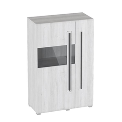 Ницца гостиная Шкаф-витрина 2дв, 898х400х1360, дуб винтерберг