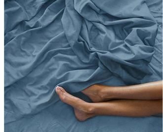 Комплект постельного белья Однотонный Сатин Синий CS052 (1.5 спальное, двуспальное)