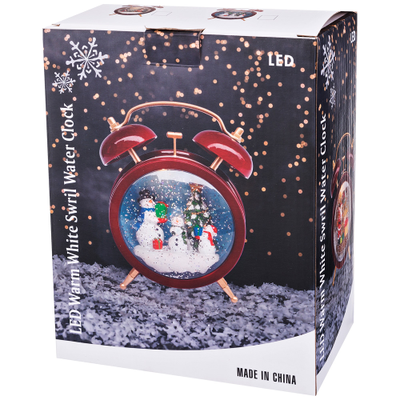 Будильник музыкальный с Елью в шаре со светом, 6,5*14*18 СМ