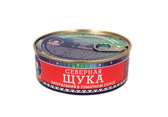 Щука (нат. в томат. соусе) 240 гр ГОСТ 16978-99 срок годности: 24 мес (ключ)
