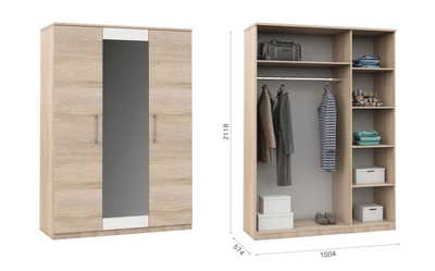 Спальня Аврора модульная, модульная. Дуб сонома