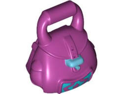 Friends Accessories School Bag with Medium Blue Buckle and Star Pattern, Magenta (11245pb01 / 6037413)