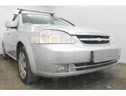 Защита радиатора Chevrolet Lacetti седан 2004-2013 (2 части) black