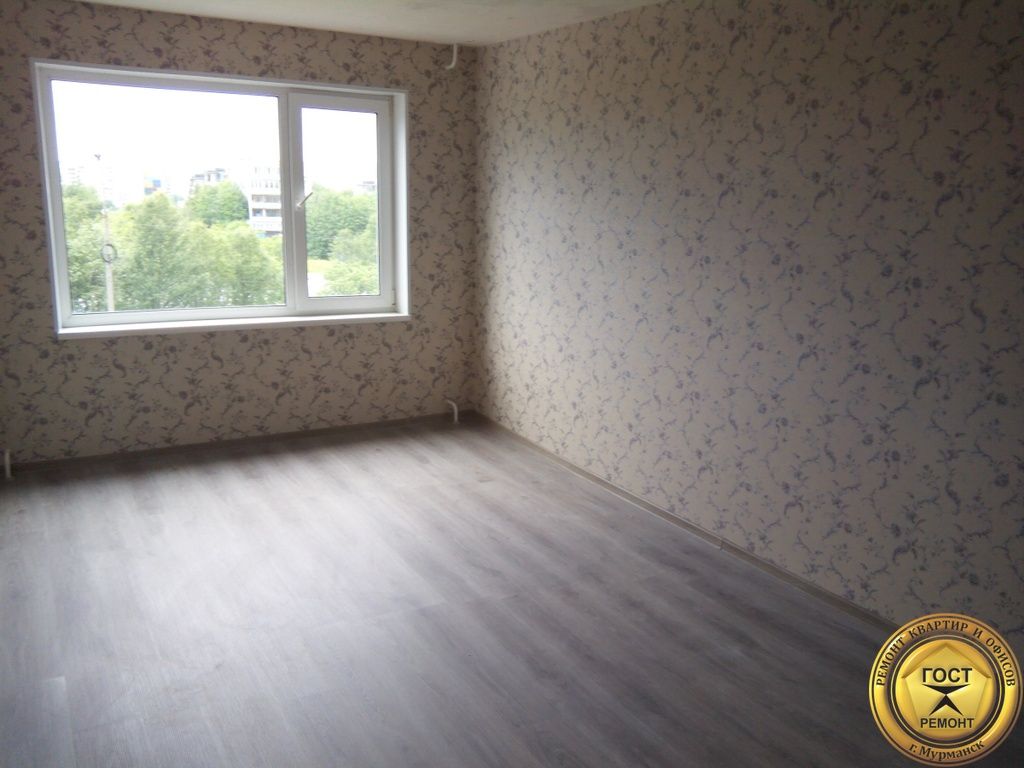 Стандартный ремонт комнаты под ключ в Мурманске.