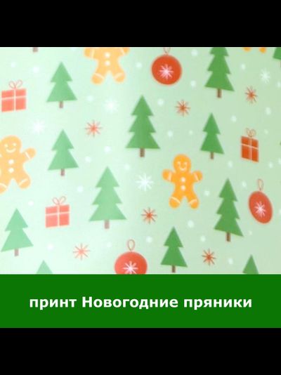 Коробка на 6 капкейков с/о (НГ пряники), 235*160*100мм