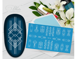 Слайдер с белой геометрией