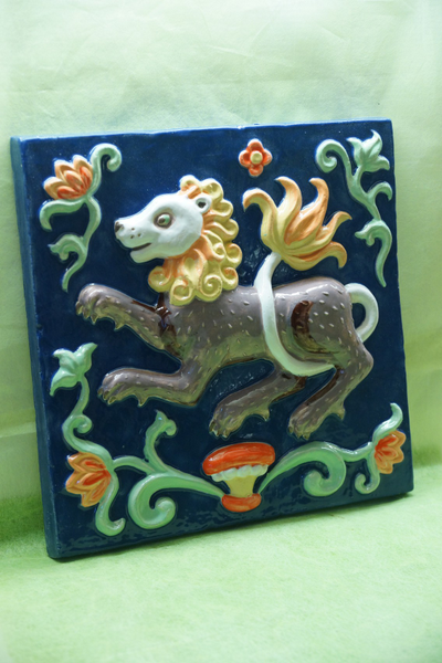 Лев "Орнаменталь" (фасадный изразец)