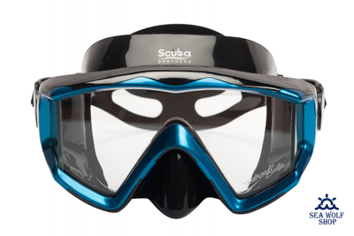 Маска для дайвинга Scuba Brothers Sigma Blue, трехстекольная