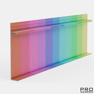 Плинтус скрытого монтажа PRO DESIGN Universal 235 Покраска по RAL