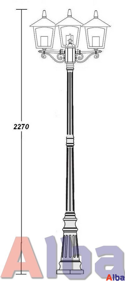 Praga 15909B Парковый светильник