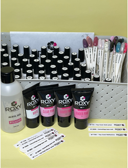Набор № 7 БУ материалов ROXY (67 шт) с наклейками на типсы