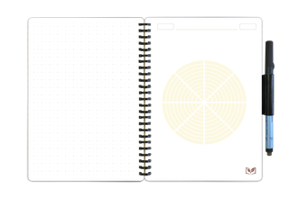 Многоразовый ежедневник успеха, формат А5 (148 х 210 мм). обложка из синтетической бумаги (Цветные узоры)