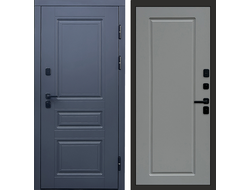 Дверь входная Орегон графит с панелью Гранд