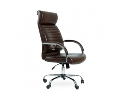 Кресло Barneo K-8010 коричневая глянцевая кожа купить в Симферополе