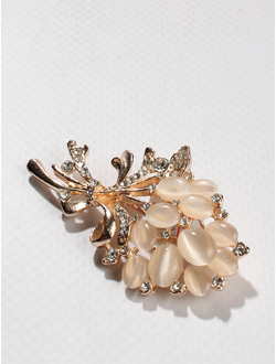Брошь "Букет" стразы и металл