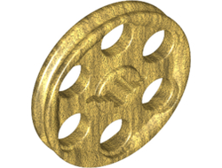 Technic Wedge Belt Wheel Pulley, Pearl Gold (4185 / 6257902 / 6323675)