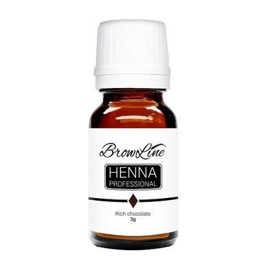 Хна для бровей Rich chocolate, мерный стаканчик и ложечка 3 г.