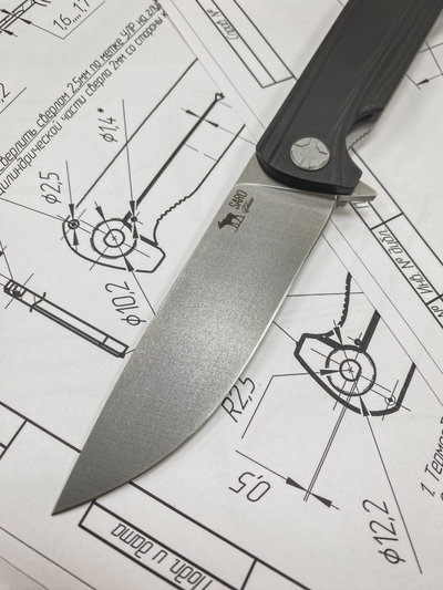 Складной нож Чиж NEXT сталь Elmax,  рукоять G10, цвет черный