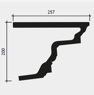 Карниз 4.31.302 сборный - 200*257*2000мм