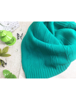 Плед вязаный "Косы"