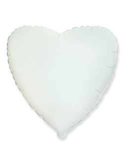 Шар (18''/46 см) Сердце, Белый