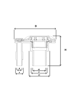 Заливная горловина из пластика с вентиляционным отверстием Can-SB TP2190 38 мм топливо