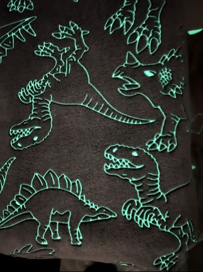 Плед с рукавами &quot;Плед Юрского периода&quot; светящийся  из микрофибры (велсофта)