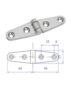 Петля узкая 4х1