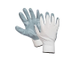 Рабочие защитные строительные перчатки Sheetrock белые, полиэстер с обивкой из серого нитрила