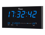 Настенные сетевые часы с календарём С-2515Т-Синие 40*20см