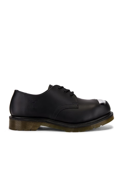DR. MARTENS X RAF SIMONS STEEL TOE BLACK LEATHER