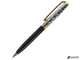 Ручка подарочная шариковая GALANT «Consul», корпус черный с серебристым, золотистые детали, пишущий узел 0,7 мм, синяя. 140963
