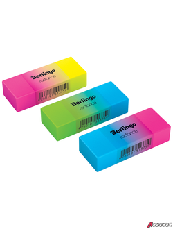 Ластик Berlingo "Radiance ", прямоугольный, цвета ассорти, 50*18*10мм. BLc_00590