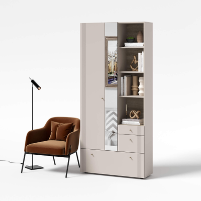 Одетта Вешалка с зеркалом (ВШ1) Дуб Эндгрей/Меланж