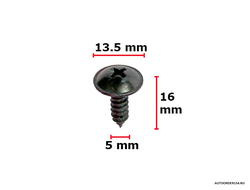 Саморез М 5*16 с полукруглой головкой черный ( цена за 100 шт.)