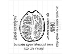 набор штампов  с надписями для открыток Лимон, питерский скрапклуб