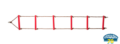 Пластиковая лестница веревочная 6 ступеней