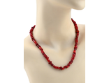 Бусы коралл красный галтовка, 48см