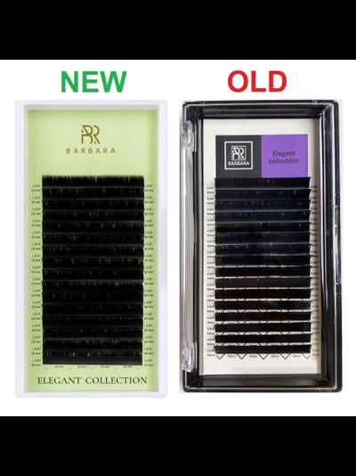 Ресницы чёрные BARBARA «ELEGANT» - Одна длина (16 линий)