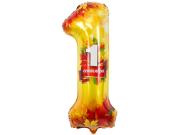 Фольгированная цифра "1 Сентября" Листья Кленовые