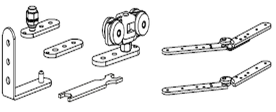Комплект для 2-х створчатой двери книжка до 60 кг